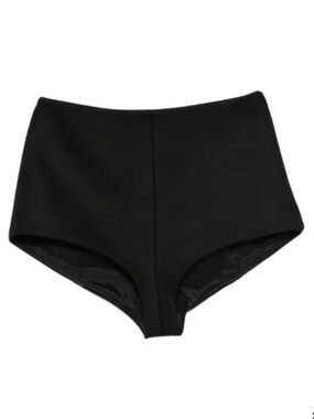 ANDAMANE black Tami High-Waist Black micro shorts